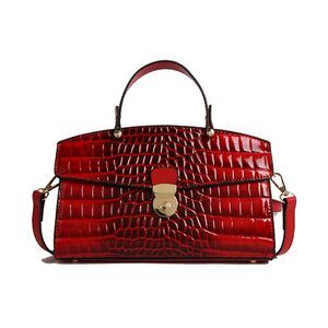 7159 Faux Patent Leather Evening Handbags and Purses Retro Small Satchel